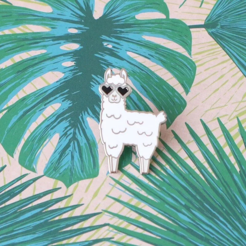 Cute Llama Hard Enamel Pin Animal Lapel Pins Badge Lover Gifts Brooch for Jewelry Accessory