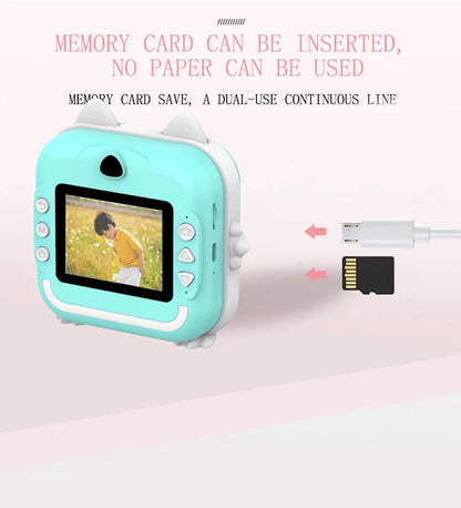 Children Kids Camera Instant Print Mini Digital Video Camera 1080P HD Screen Outdoor Kids Toy Print Thermal Paper Boy Girl Gift
