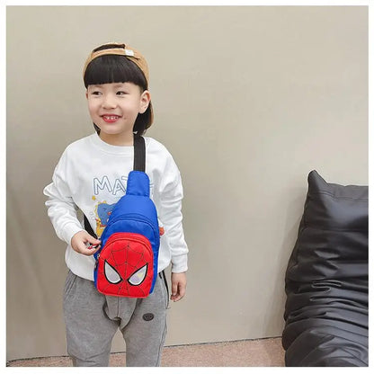 Sac bandoulière Marvel Spiderman pour enfants, sac de rangement réglable, sac à bandoulière Kawaii imprimé BD, sac de voyage léger, cadeau