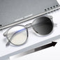 Lunettes photochromiques anti-rayons bleus pour ordinateur, monture ronde vintage, pour homme et femme, verres de jeu, anti-fatigue oculaire, bloquant la lumière