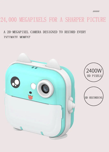 Children Kids Camera Instant Print Mini Digital Video Camera 1080P HD Screen Outdoor Kids Toy Print Thermal Paper Boy Girl Gift