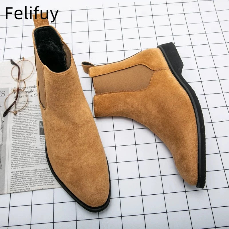 Bottines Chelsea marron, noires et rouges pour homme, bottines de cowboy, faites à la main, pointures 38 à 46