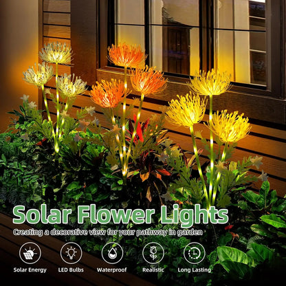 1pc Lampes solaires de jardin Lampes solaires de fleurs de rivage, lampes solaires extérieures à LED pour la décoration de jardin, d'allée, de pelouse et de cour