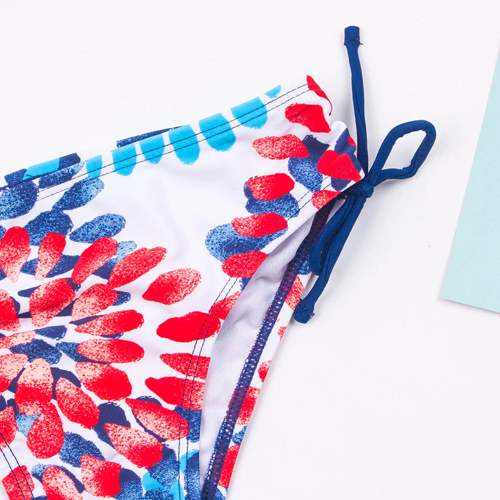 3-14 Years Flower Print Girls Kids Swimwear Summer Children Teen Students Two Pieces Swimsuit Kids Bikini Set Bathing Suit