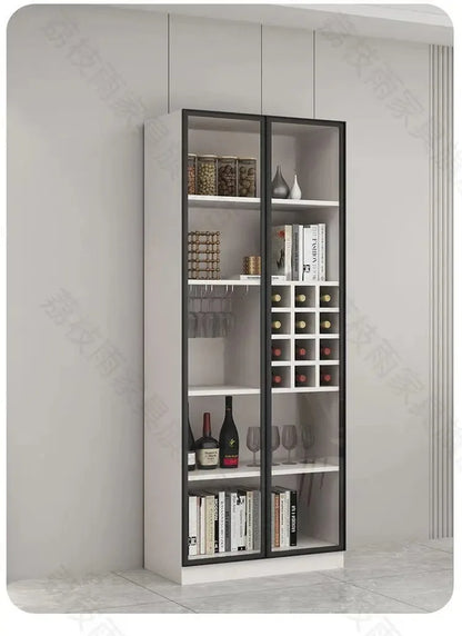 Glass Cellar Wine Cabinets Rack Showcase Storage Wall Wine Cabinet Living Room Fridge Vitrinas De Vidrio Indoor Bar Furniture