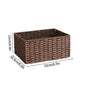 Boîte de rangement tissée à la main Grand panier Rangement de vêtements tissés Cuisine Chambre Salon Vêtements Épicerie Articles divers Organisateur