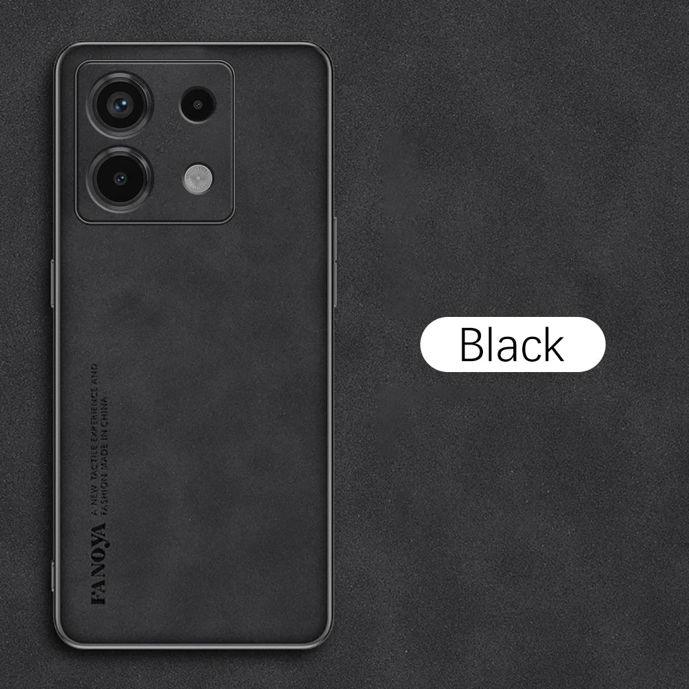 Camera Protect Sheepskin Leather Case For Xiaomi Redmi Note 13 Pro 5G Note13 Pro+ Plus 13Pro 4G Soft Bumper Phone Cover Fundas
