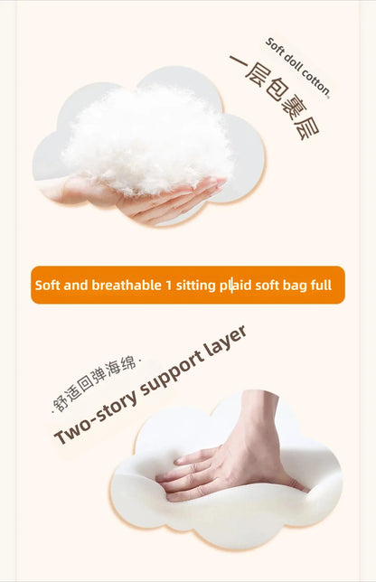 Minimalist Modern Home Elevated Foot Stool Adjustable Backrest Seat Creamy Milk Tea Shop Dining Stool Kitchen Island Seat