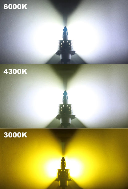 EURS H4 LED headlights 16000LM 80W 6000K 4300K 9003 bulbs for automotive and motorcycle headlights 12V 24V