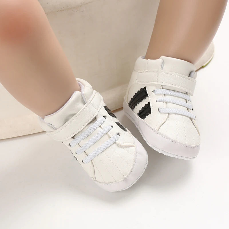 Newborn Baby Shoes Boys' and Girls' Infant Sports Shoes First Walker Classic Fashion Soft Sole Non slip Baby Walking Shoes