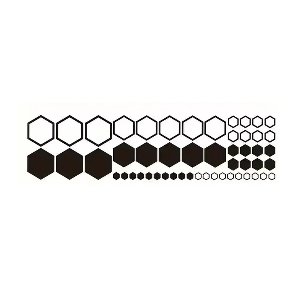 52pcs Honeycomb Auto Vinyl Decals Large and Small Combination Hexagonal Stickers DIY Car Body Cool Styling Open Style Decoration