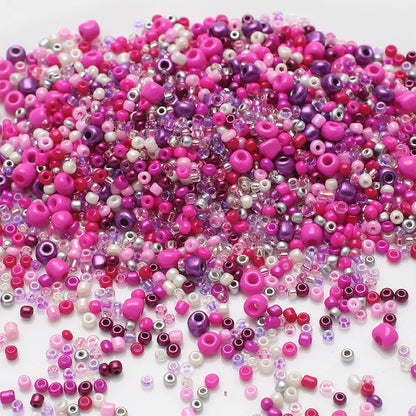 18g Mix Size 1.5-4mm Crystal Seed Beads Round Solid Colors Loose Spacer Glass Beads for Fashion DIY Handmade Bracelet Jewelry