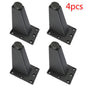 Lot de 4 pieds de meuble réglables en métal, noirs, en alliage d'aluminium épais, pour canapé, lit, meuble TV
