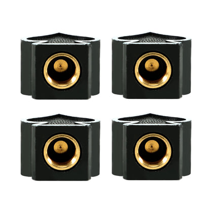 Lot de 4 bouchons de valve de pneu élégants en forme de pelle pour voiture, camion, moto, vélo