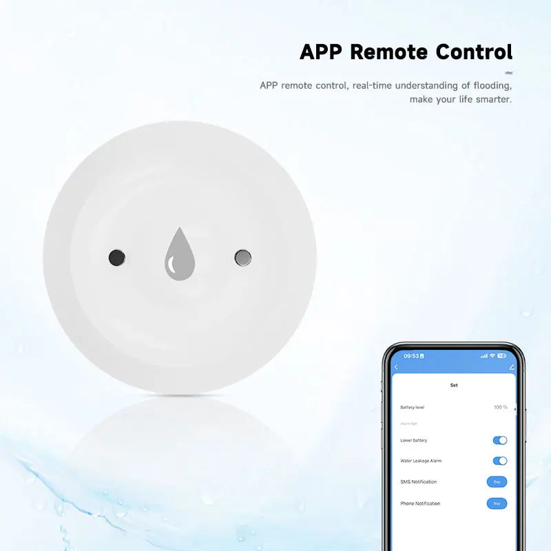 Détecteur de fuite d'eau TUYA Zigbee, capteur d'inondation d'eau, application Smart Life, surveillance à distance, alarme d'inondation, protection de sécurité contre les débordements