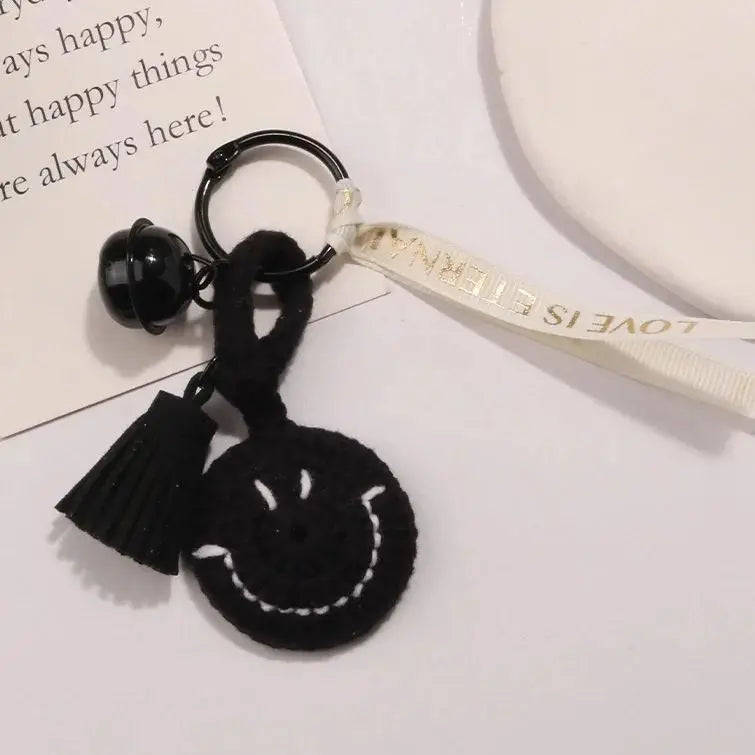 Porte-clés émoticône souriant, porte-clés émoticône, pendentifs pour hommes et femmes, porte-clés, breloques pour sac à main, bijoux DIY