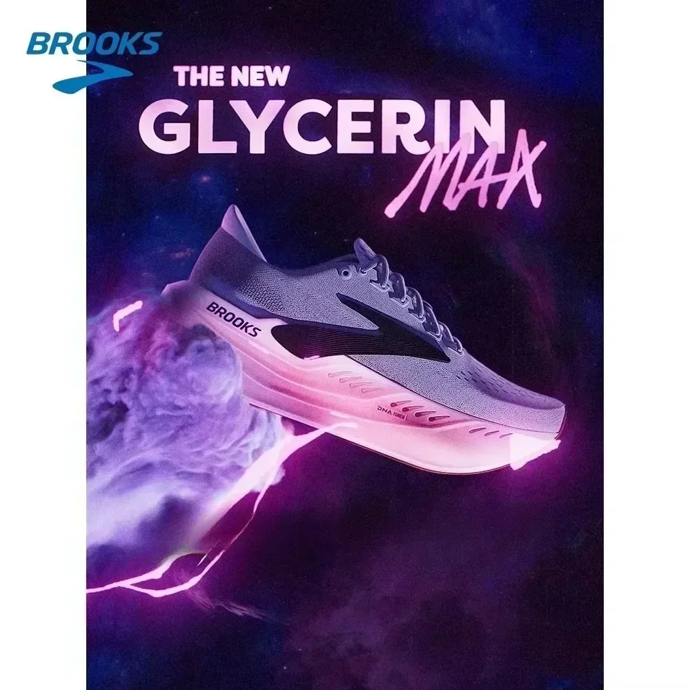 Brooks Glycerin Max Men's Running Shoes Anti-slip Casual Sneakers for Women Wear-resistant Shock-Absorbing Original Sneakers