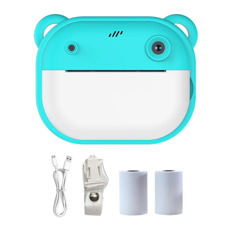 Kids Instant Print Camera Mini Digital Camera Photography Video Camera Toys Inkless Printing Thermal Print Camera for Girls Boys