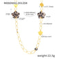 Stainless Steel Long Necklace For Women 18k Gold Plated Women's Sweater Chain Necklaces Woman Leopard Print Jewelry Accessories