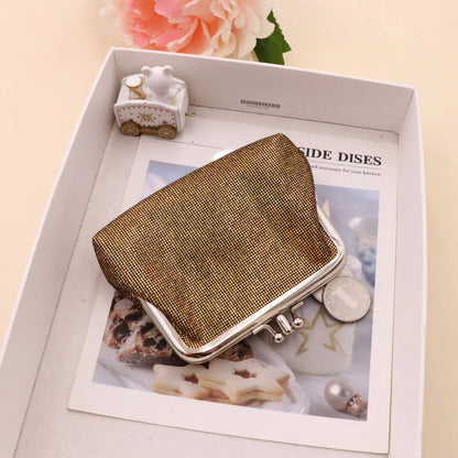 New Double Layer Women Wallets Short PU Leather Coin Purse Mini Wallet Retro Coin Purse for Women Lipstick Storage Dropshipping