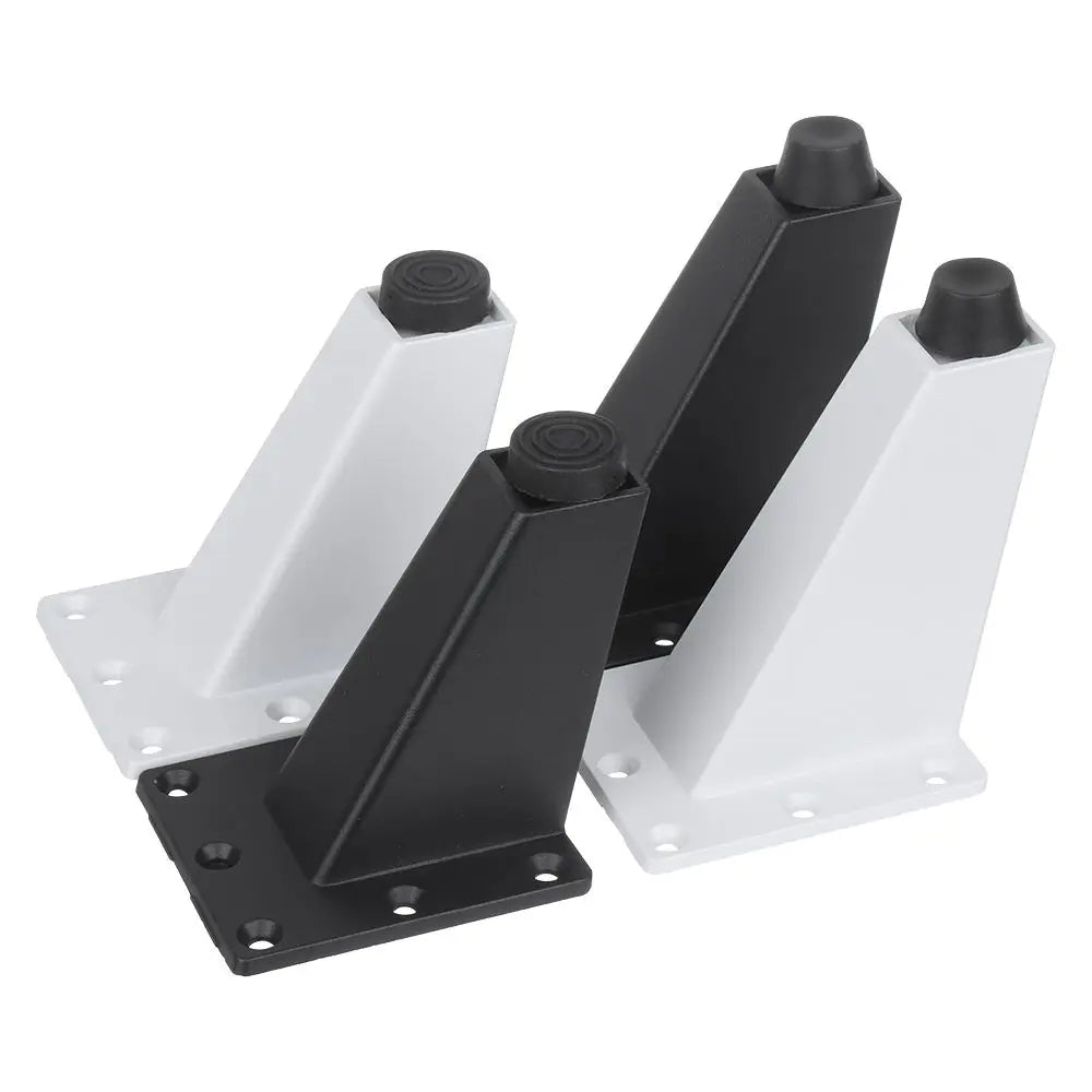 Lot de 4 pieds de meuble antidérapants, noirs et blancs, pour canapé, armoire, table