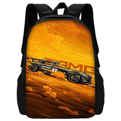 3 pcs set Luxury sports car logo JDMS Child School Backpack With Shoulder Bag Pencil Bags School Bags for Boys Girls Best Gift