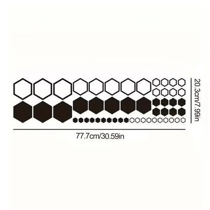 52pcs Honeycomb Auto Vinyl Decals Large and Small Combination Hexagonal Stickers DIY Car Body Cool Styling Open Style Decoration