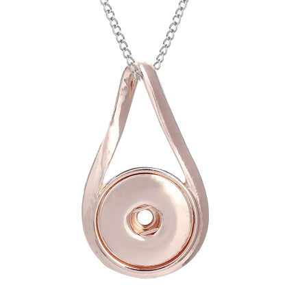 Three Color Snap Necklace Jewelry Simple Snap Pendant Necklace Fit 18mm Snaps Button Jewelry for Women Accessories ZG511