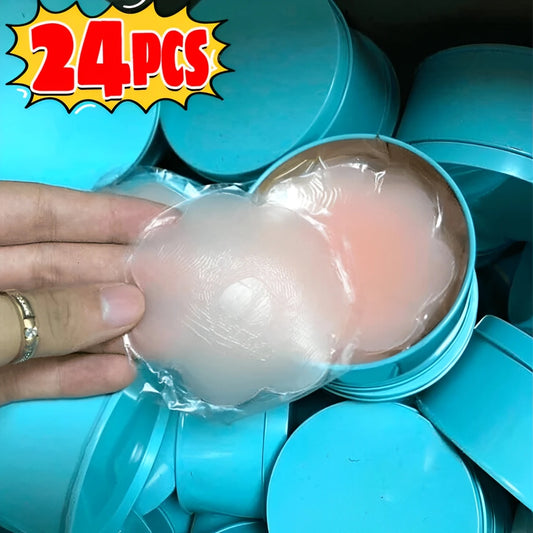 2-24PCS Invisible Self Adhesive Chest Paste Reusable Sticker Breast Petal Strapless Lift Up Bra Pad Silicone Petal Nipple Cover