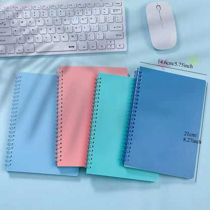 Carnet à spirales A5, 160 pages, papier épais, protection des yeux, ligné, pour l'école, le bureau