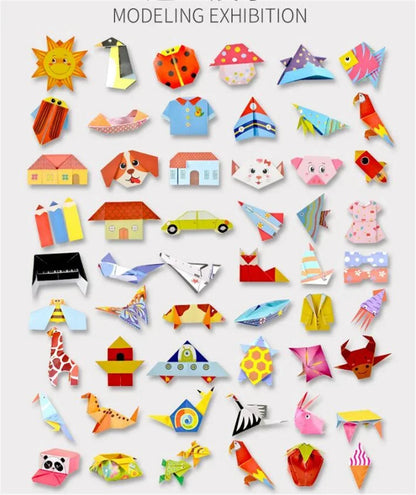 108 Pages Montessori Toys Cartoon Animal Origami Paper Kid DIY Craft Toy Handcraft Parper Art Educational Toy for Children Gift