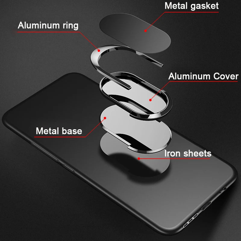 Phone Funda Tecno Phantom X Case 8GB 256GB 6.7 Inch Red Black Blue Finger Ring Soft Silicon Capa for Tecno Phantom X Cover
