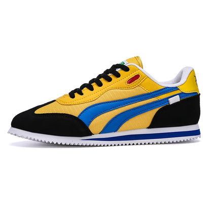 Spring New 2023 Fashion Yellow Low Casual Sneakers Men Comfortable Flats Outdoor Sport Shoes Trainers Mens Sneakers Basket Homme