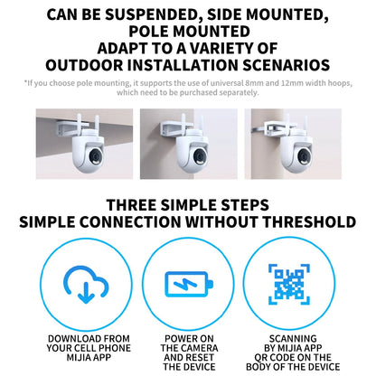 NEW Xiaomi Outdoor CW500 Dual Camera Version IP66 Security Protection CCTV AI Detection Full-Color Night Vision Smart Home