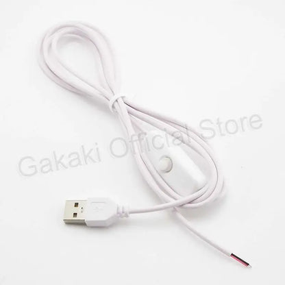 LED Strip USB Connector Cable Extension 2 pin Power Supply Wire on/off Switch Electrical  5V Wire For LED Lighting