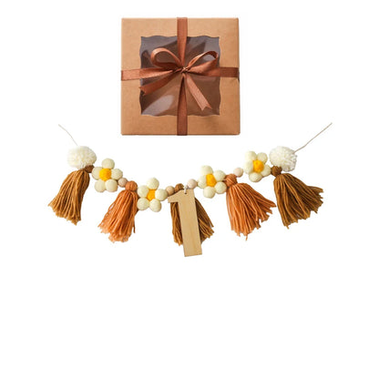 Happy Birthday Banner Handmade Tassel Pendant First Boys Girl Baby Shower Birthday Party Balloon Decoration Supplies Baby Gifts