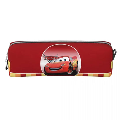 Trousses à crayons courtes personnalisées à gros visage, voitures neuves, Lightning McQueen, trousses à crayons, stylos, sacs pour enfants, fournitures scolaires, papeterie à fermeture éclair