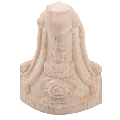 Pieds de meuble TV en bois massif sculpté de style européen, 8/4/1 pièce, 10 x 5,5 cm