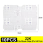 Lot de 10 à 30 protège-livres autocollants transparents et mats A4/16K/22K, imperméables, pour manuels scolaires, fournitures d'emballage