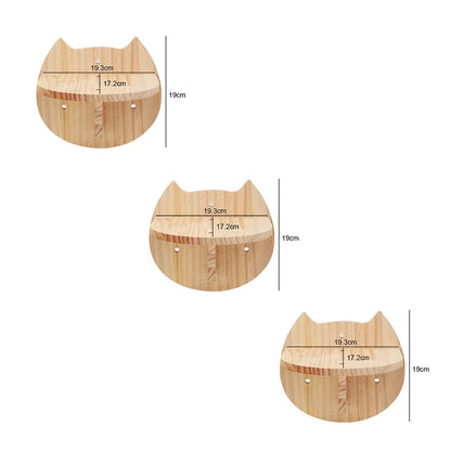 Étagères murales pour chats et échelle en corde, griffoir pour meubles pour chats, plateforme de saut en bois, jeu et sommeil pour chats