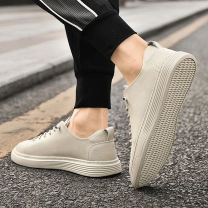 2024 New Genuine Leather Men's Casual Shoes Luxury Brand Outdoor Sneakers Tennis Masculino High Quality Sport Shoes for Men