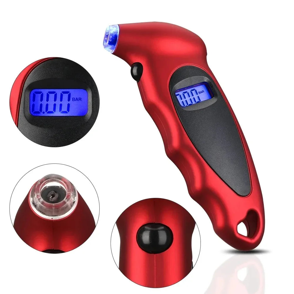 Mini manomètre numérique pour pneus de voiture, outil de diagnostic pour pneus de moto, écran LCD, jauge de pression des pneus, PSI, kPa