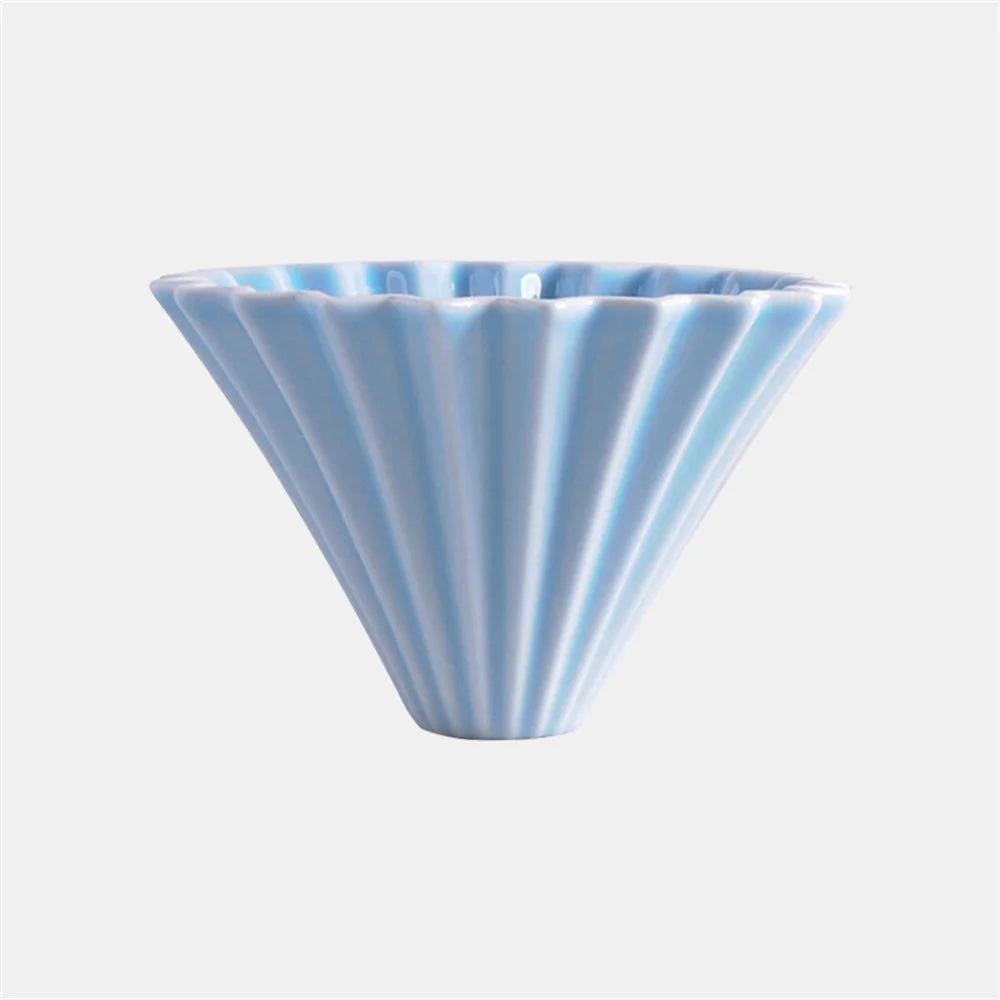 Ceramic Coffee Dripper Pour Over Coffee Maker Handmade Origami Coffee Filter Cup Flower Shape Funnel Drip Cafe Cake Cup Home