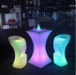 NewOut Door Use Led Illuminated Bar Cocktail Table Rechargeable Bar Plastic Table Lighted Up Coffee Table Ktv Disco Party Supply