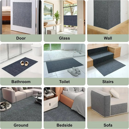 Tapis griffoir mural antidérapant et auto-adhésif pour chat, protection durable et découpable pour meubles d'intérieur
