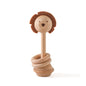 1pc Baby Rattles Toys Beech Wooden Animal Rattles Music Hand Bells Toys Newbron Montessori Educational Mobile Rattle Blocks Toys