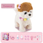 Jouet interactif électronique en peluche pour enfant, qui secoue la queue, fait semblant de s'habiller, chien en peluche qui aboie et marche avec laisse
