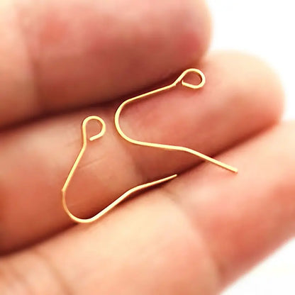 Crochets de boucles d'oreilles en laiton imitation rhodium couleur or 18 carats pour femmes, accessoires de bijoux à faire soi-même, vente en gros
