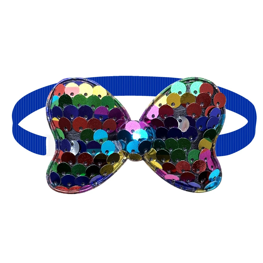 50/100pcs Sequin Style Pet Puppy Ties Dog Accessories Pet Dog Bow Tie Bowknot Dog Bowtie Collar Pet Dog Grooming Product