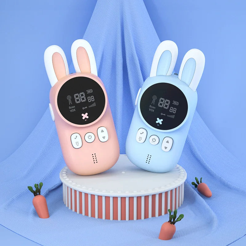 Children's walkie talkie portable handheld children's mini toy 3-KM range wireless lanyard walkie talkie holiday gift